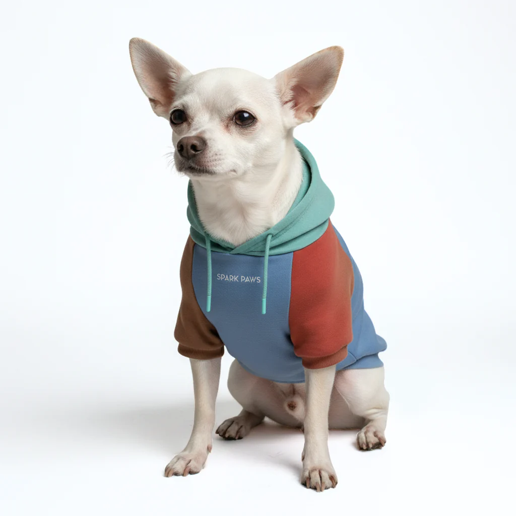 カラーブロック犬パーカー - Image 15