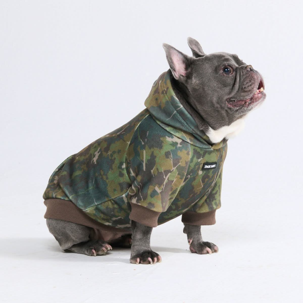 コンクリートウッド犬用パーカー – モス（苔） - Image 2