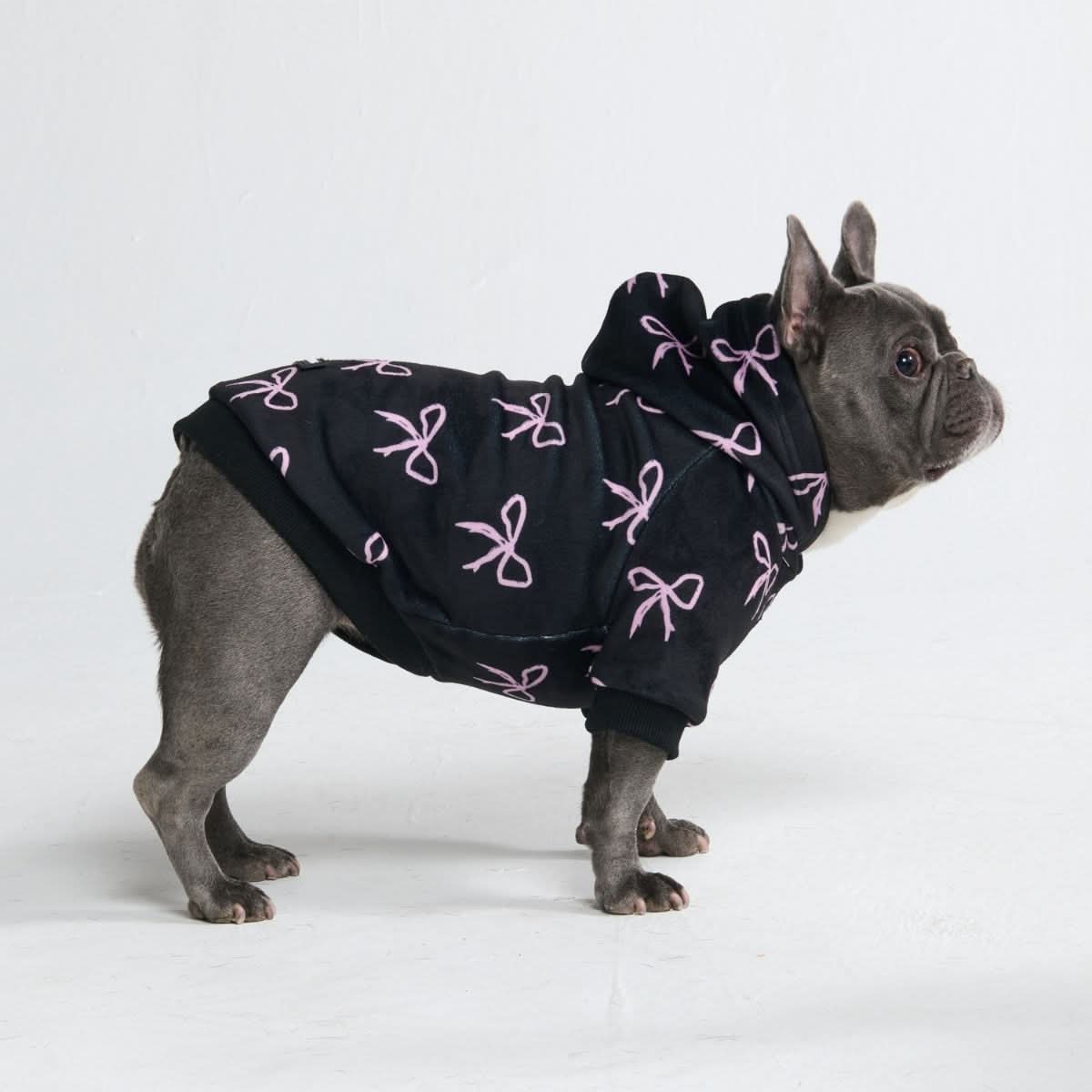 プリント入り犬用パーカー