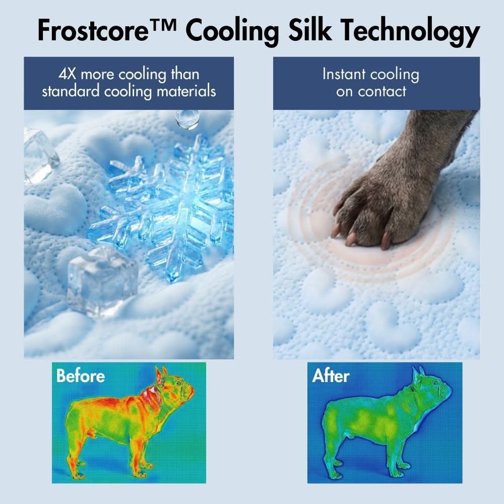 Frostcore™ 冷却ソファーカバー犬用ベッド - ハーツ・ブルー - Image 7