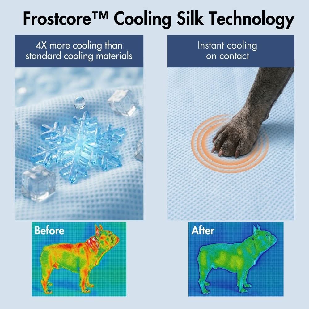 Frostcore™ 冷却ソファーカバー犬用ベッド - ワッフル・ブルー - Image 7