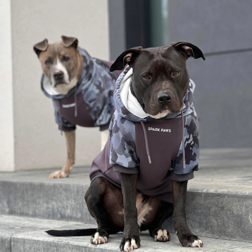 グレー カモ 犬用パーカー - Image 12