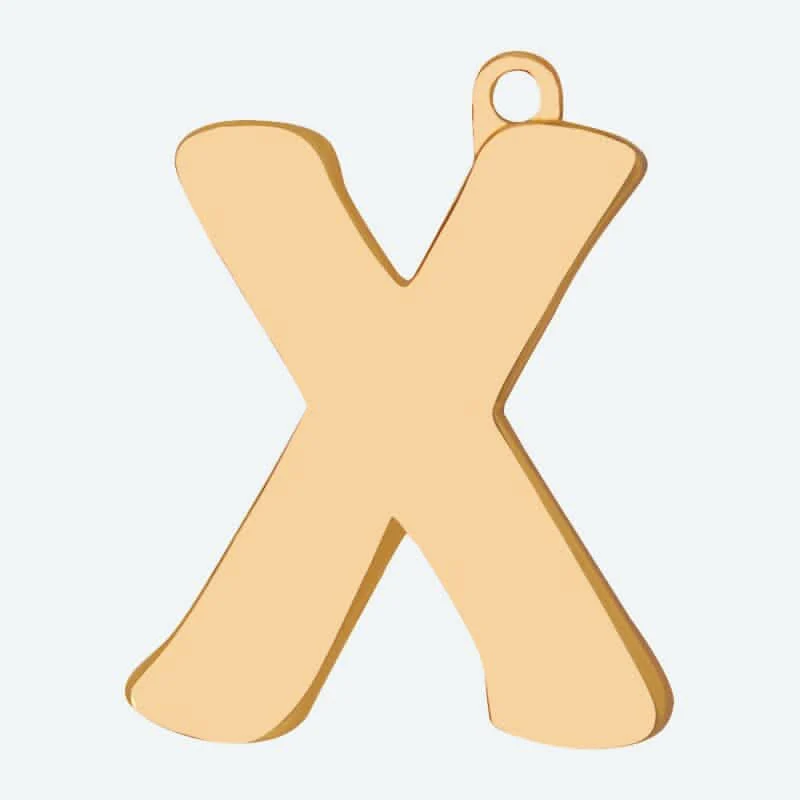 イニシャルジュエリータグ - X - Image 3