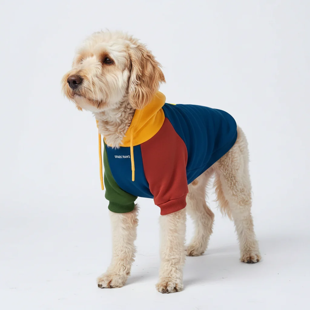 カラーブロック犬パーカー - Image 27