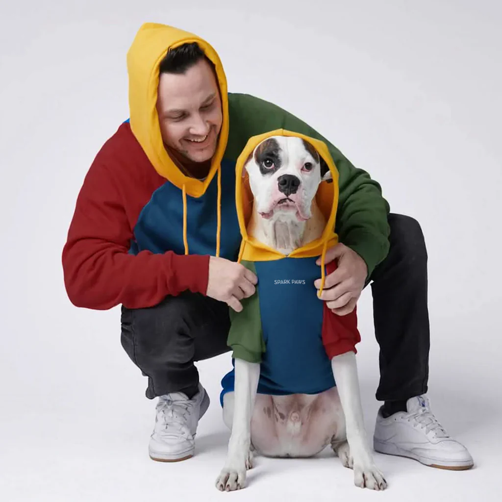 カラーブロック犬パーカー - Image 36