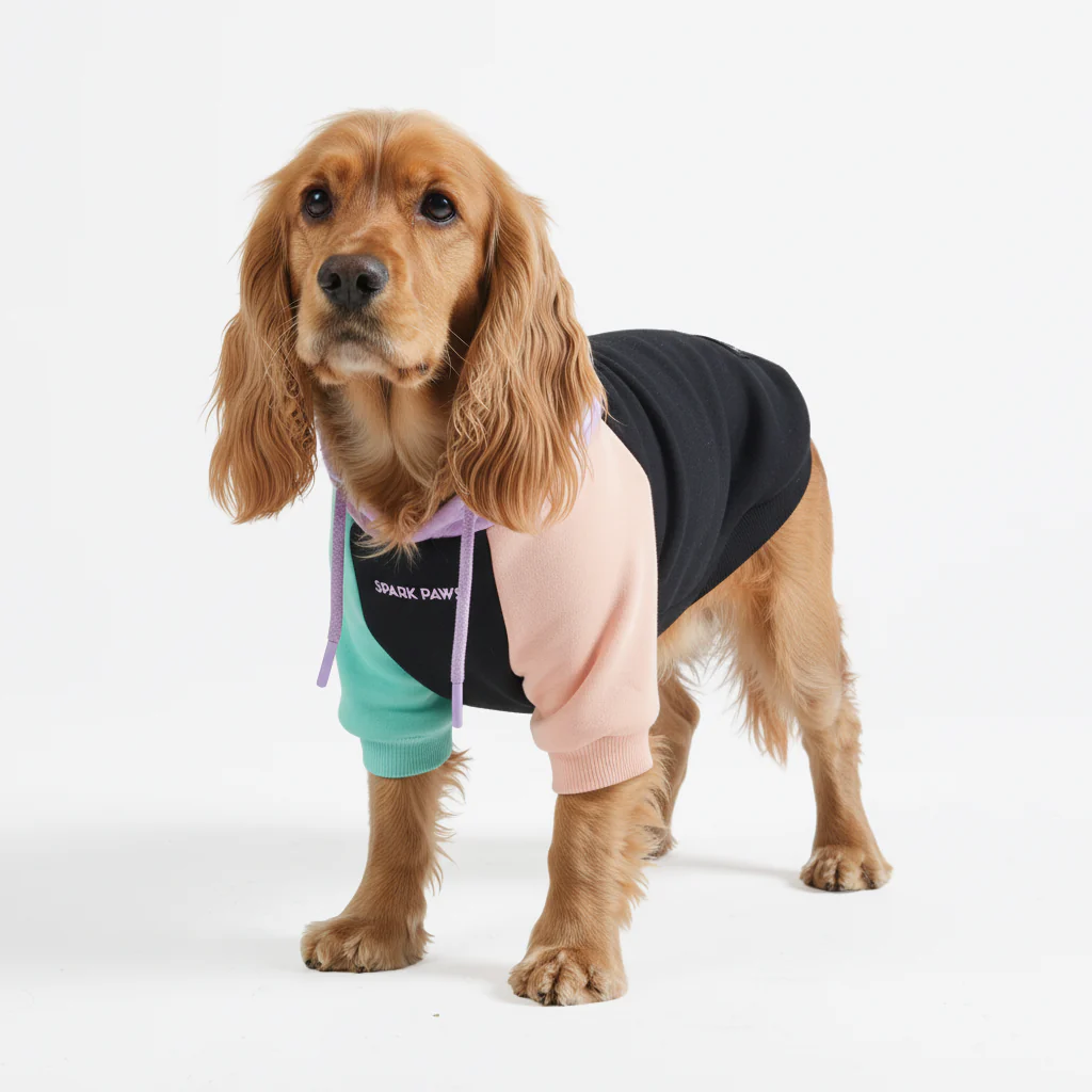 カラーブロック犬パーカー - Image 5