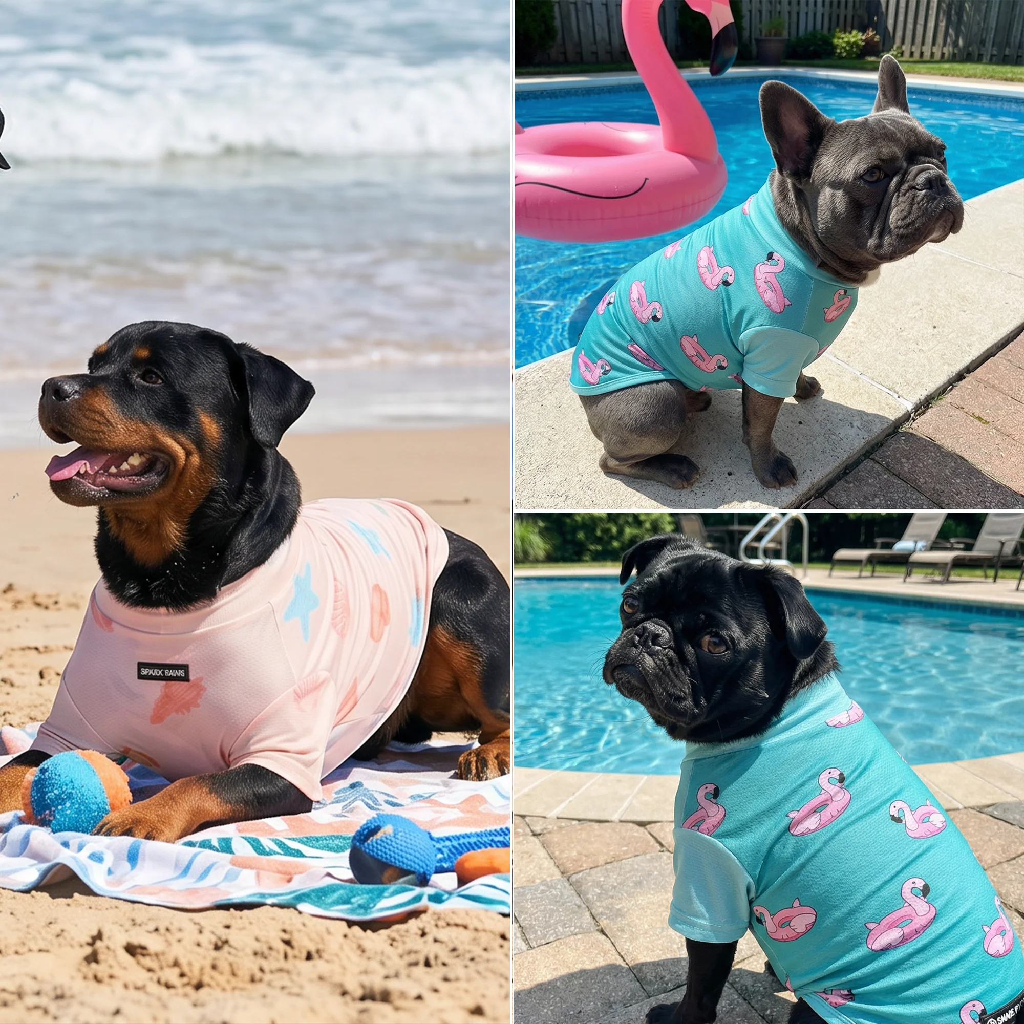 日焼け止め犬用Tシャツ(2枚パック) - - Image 16