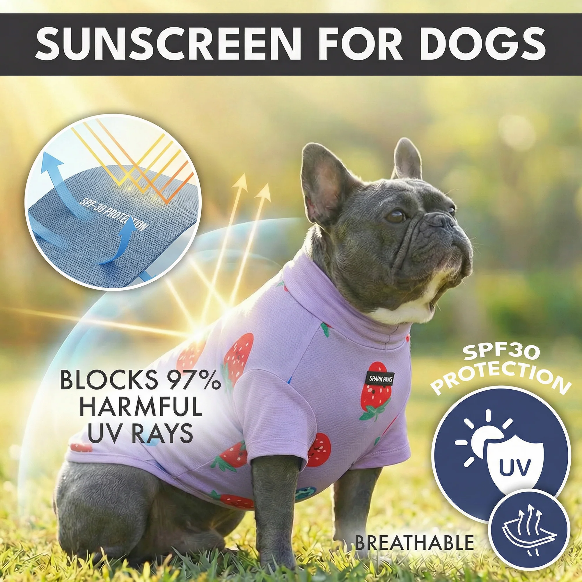 日焼け止め犬用Tシャツ(2枚パック) - - Image 29