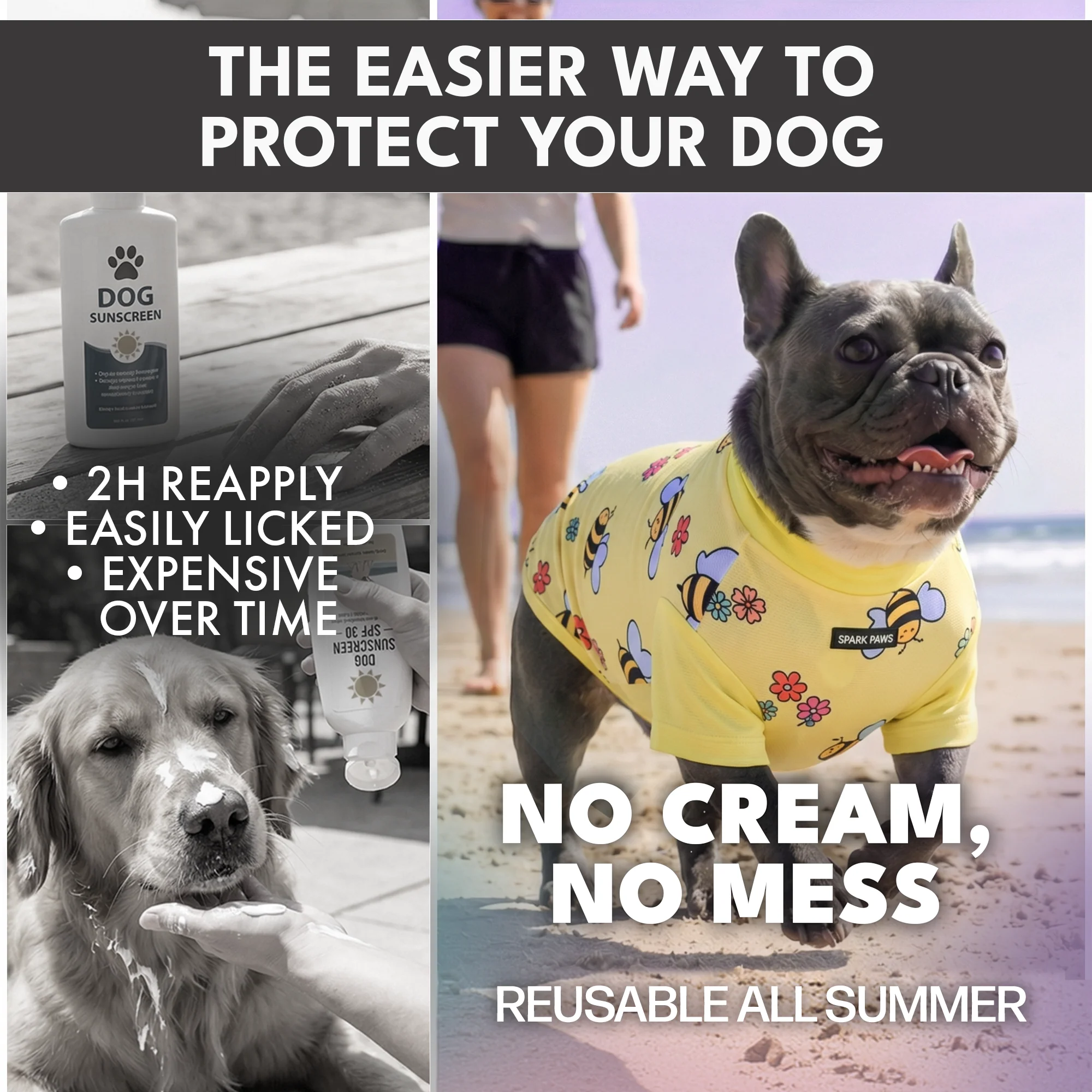 日焼け止め犬用Tシャツ(2枚パック) - - Image 45