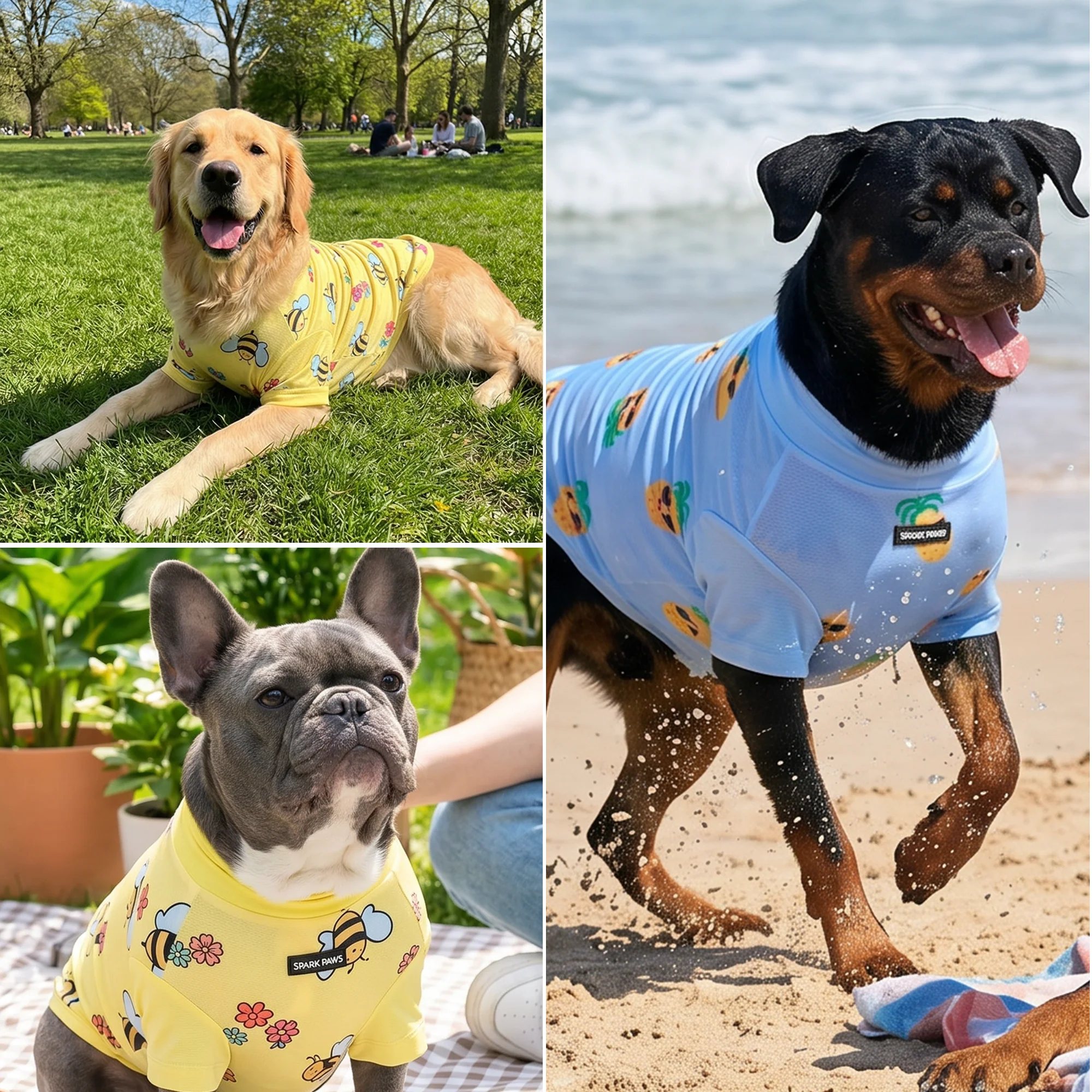 日焼け止め犬用Tシャツ(2枚パック) - - Image 46
