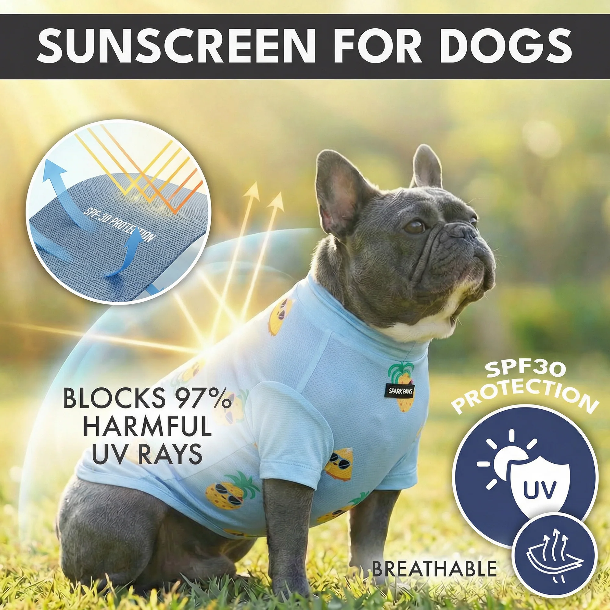 日焼け止め犬用Tシャツ(2枚パック) - - Image 51