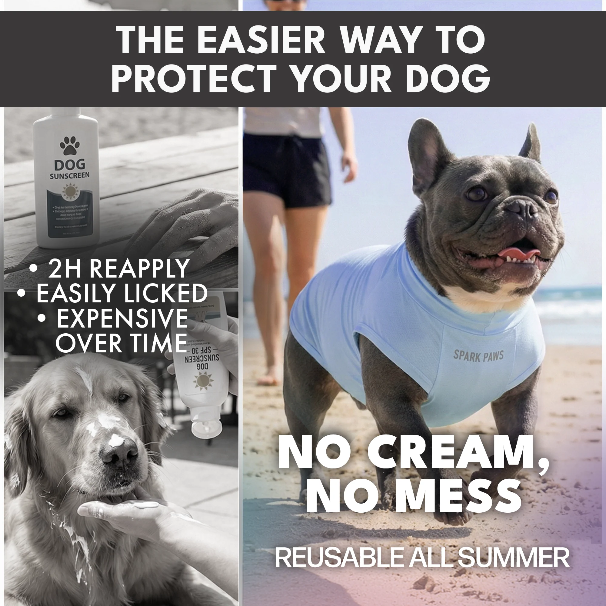 日焼け止め犬用Tシャツ(2枚パック) - - Image 79