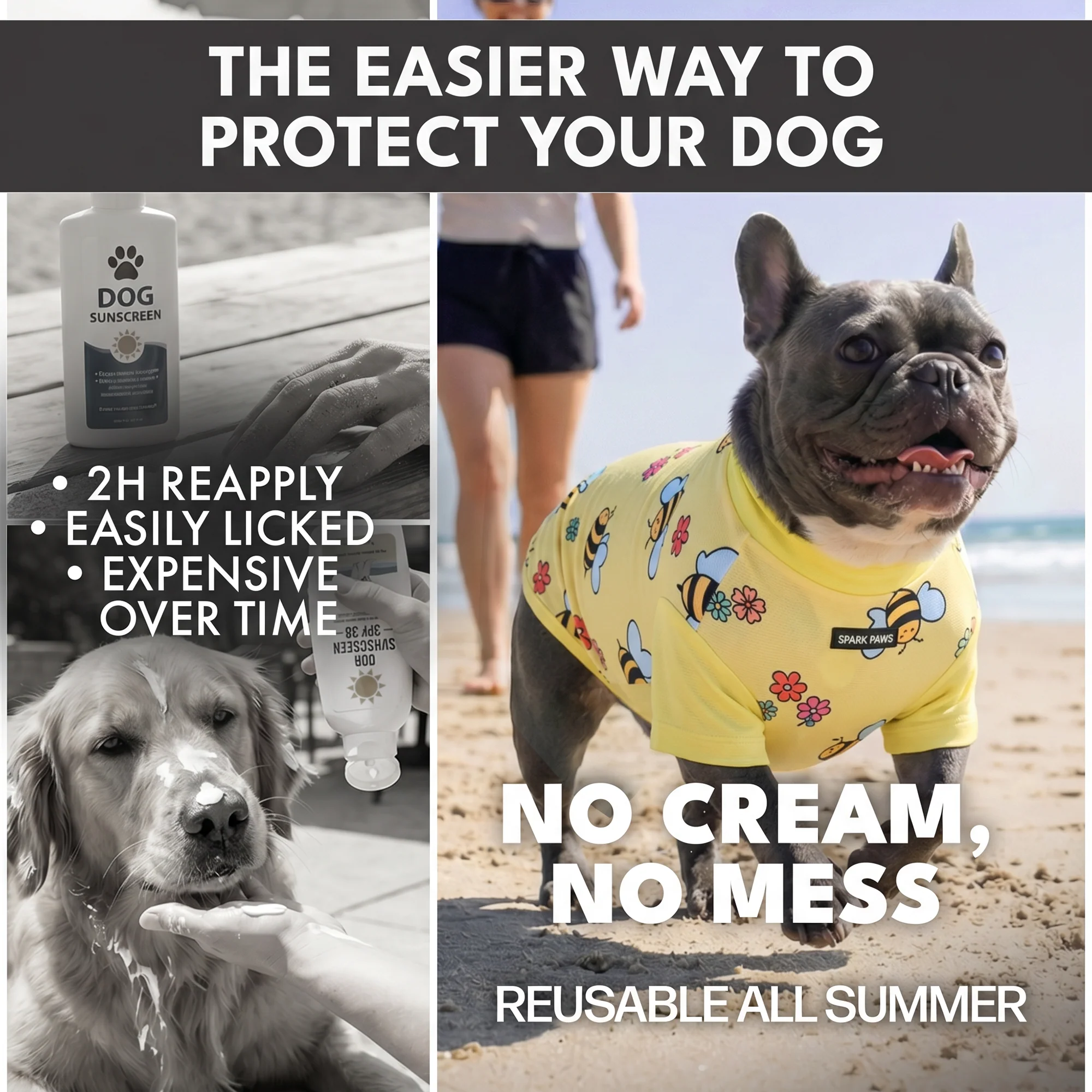 日焼け止め犬用Tシャツ（3枚パック） - ブリーズ、ビー、ウォーターメロン - Image 8