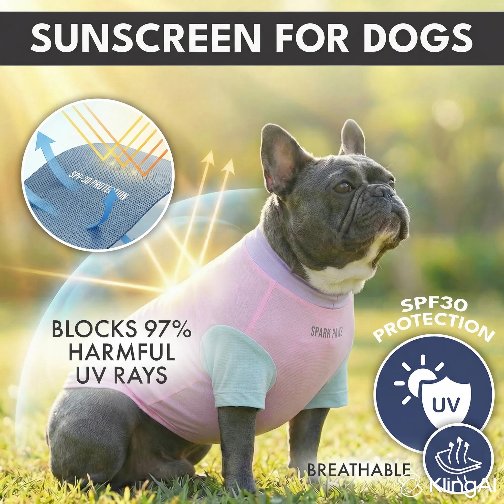日焼け止め犬用Tシャツ(3枚パック) - ジェラート、ゆず、ベリー - Image 5