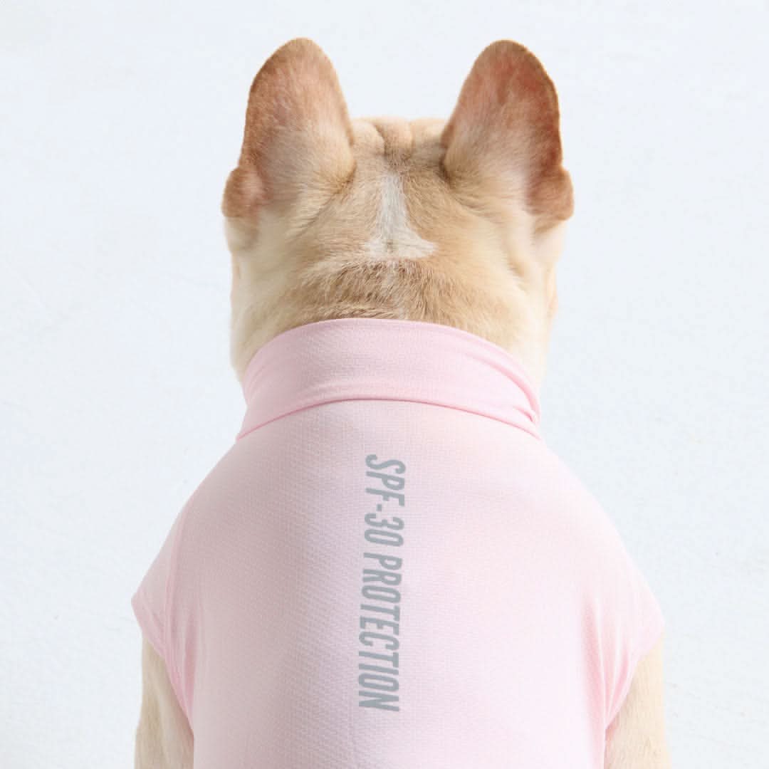 日焼け止め犬用Tシャツ - ライトピンク - Image 3